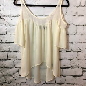 Ark & Co | Ivory Cold Shoulder Blouse